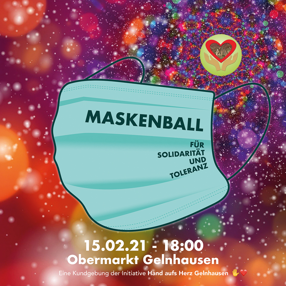Buntes und lebensfrohes Gelnhausen reagiert am Rosenmontag, 15. Februar, mit Maskenball für Solidarität und Toleranz auf erneuten „Lichterlauf“ der Querdenker