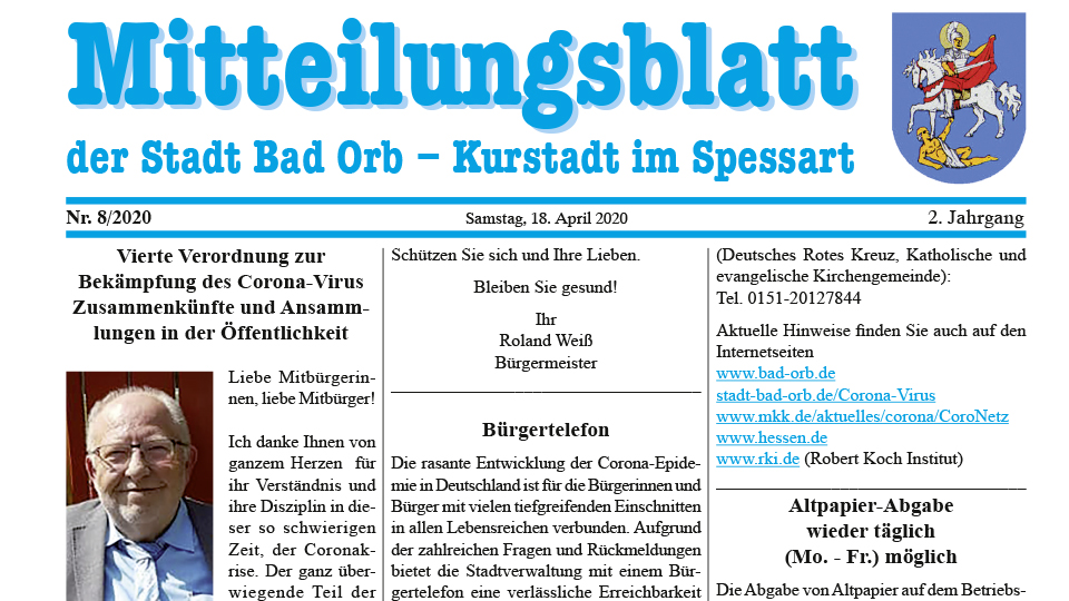 Mitteilungsblatt 2020/8
