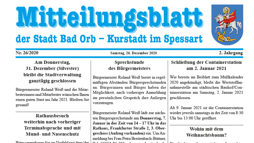 Mitteilungsblatt 2020/26