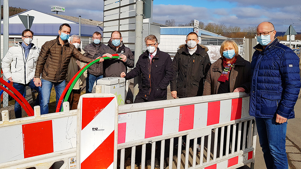 CDU Wächtersbach verschafft sich Eindruck vom Glasfaserausbau der Gewerbegebiete