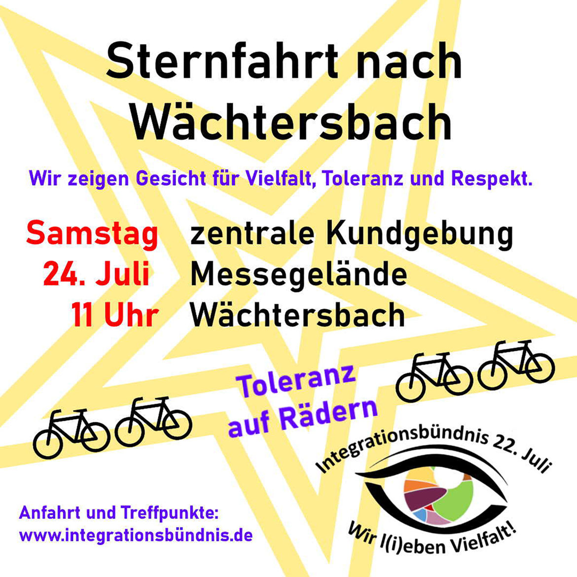 „Radsternfahrt“ nach Wächtersbach: Bürgermeister mit Redebeitrag