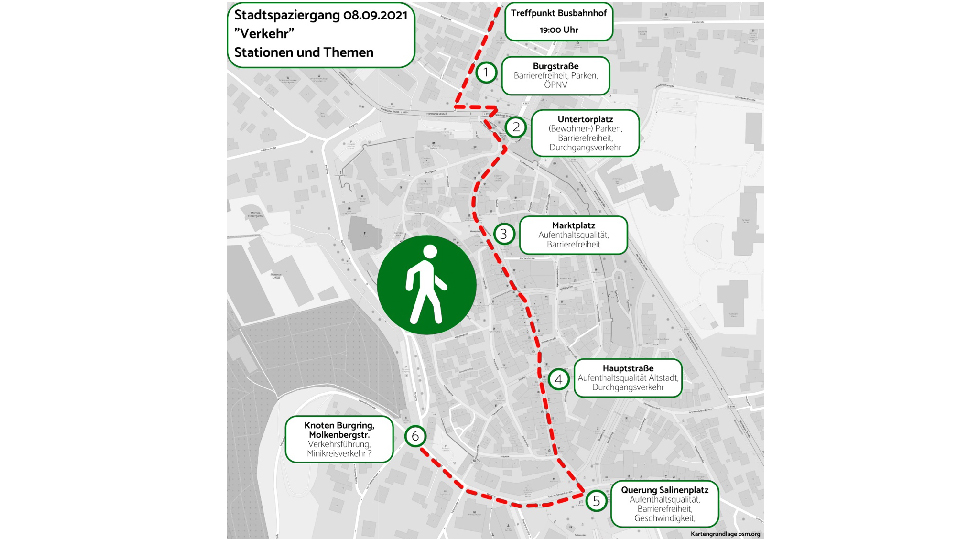 Stadtspaziergang zum Thema Verkehr am 8. September