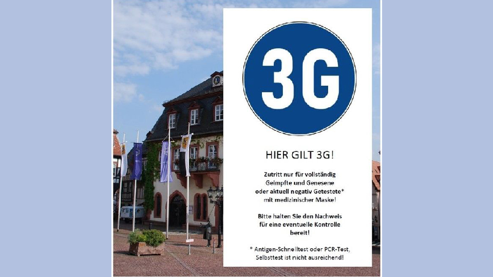 Rathaus Gelnhausen: Zutritt nur mit 3G