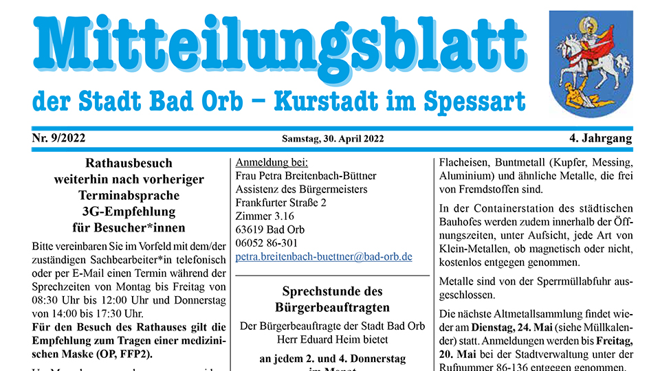 Mitteilungsblatt 2022/9