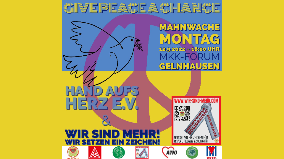 Am Montag: Mahnwache für Frieden
