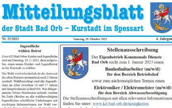 Das Mitteilungsblatt der Stadt Bad Orb