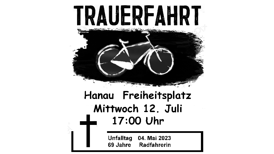 Gedenkfahrt und ein weiteres Ghostbike für Hanau