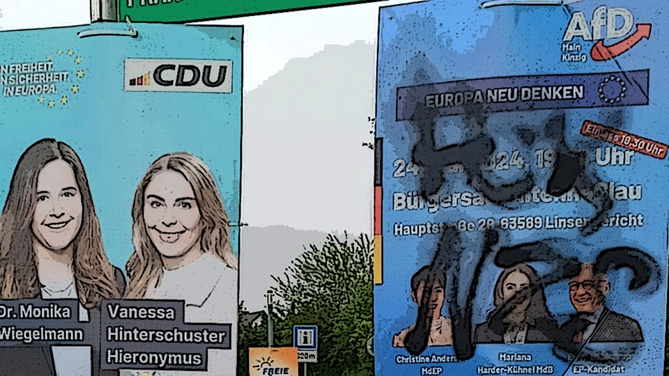 Erneut Plakate der AfD zerstört