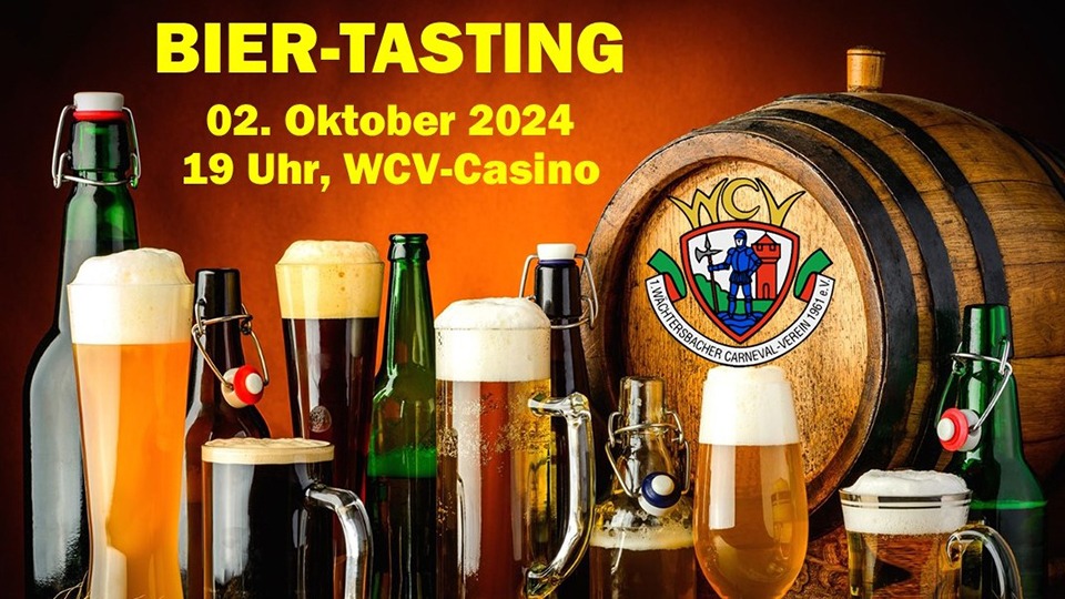 Großes Biertasting beim WCV am Mittwoch, 2. Oktober